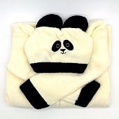Халат черный "Теплые объятья панды" размер 40